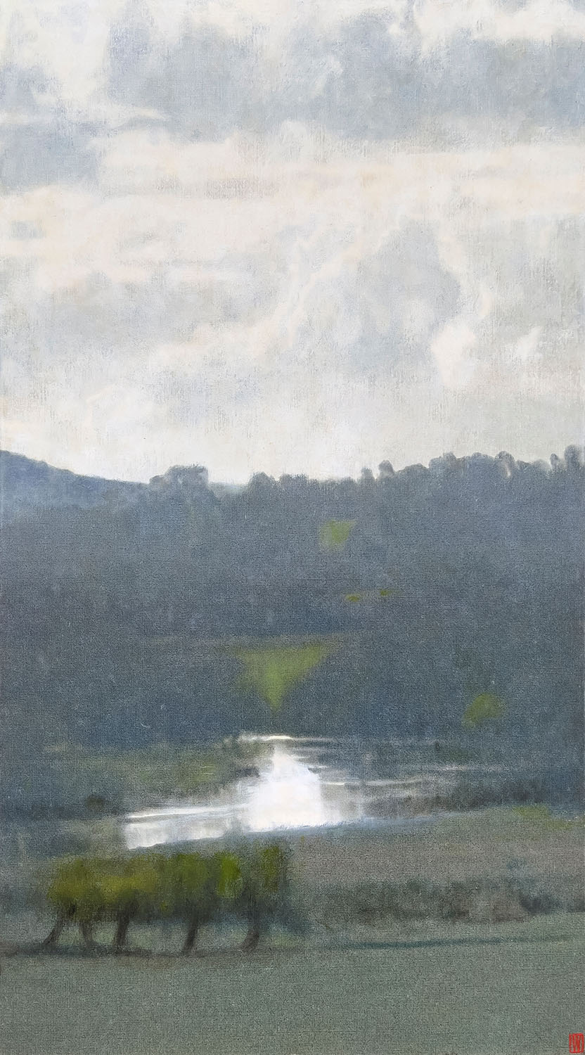 Luke Wagner, Bowl of Sky, Oil on linen, 122x82cm 2023