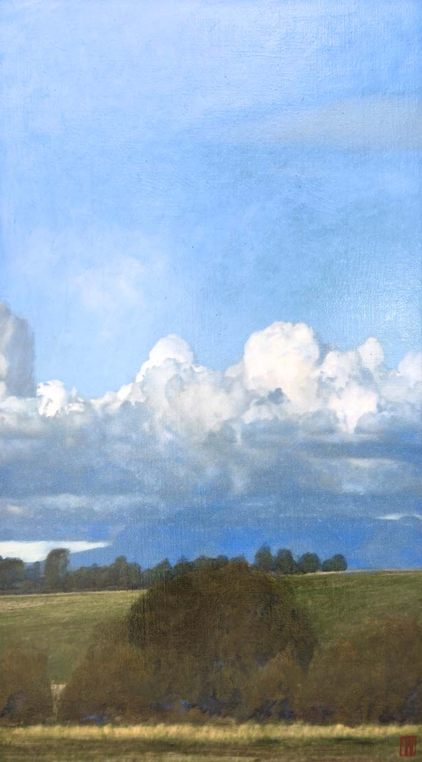 Awake, attentive - nothing forgotten-nothing hurried, oil on linen, 76x41cm 2026