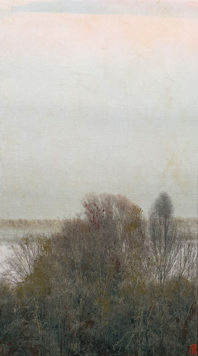Edge of Clarity, Oil on linen, 66x41cm 2023
