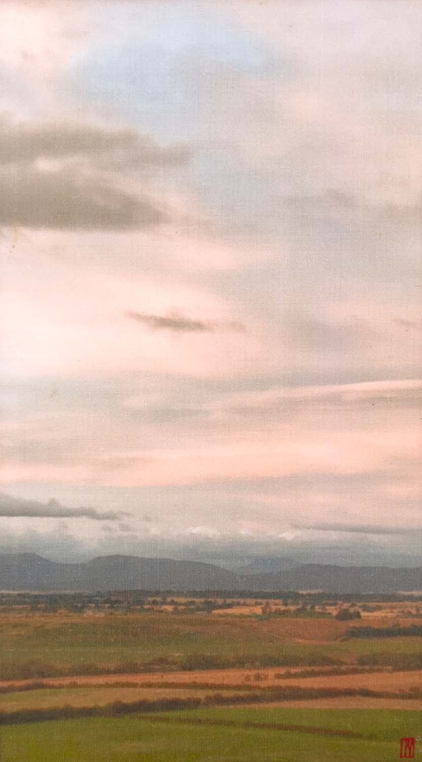 Morning is already forming elsewhere, oil on linen, 76x41cm 2026