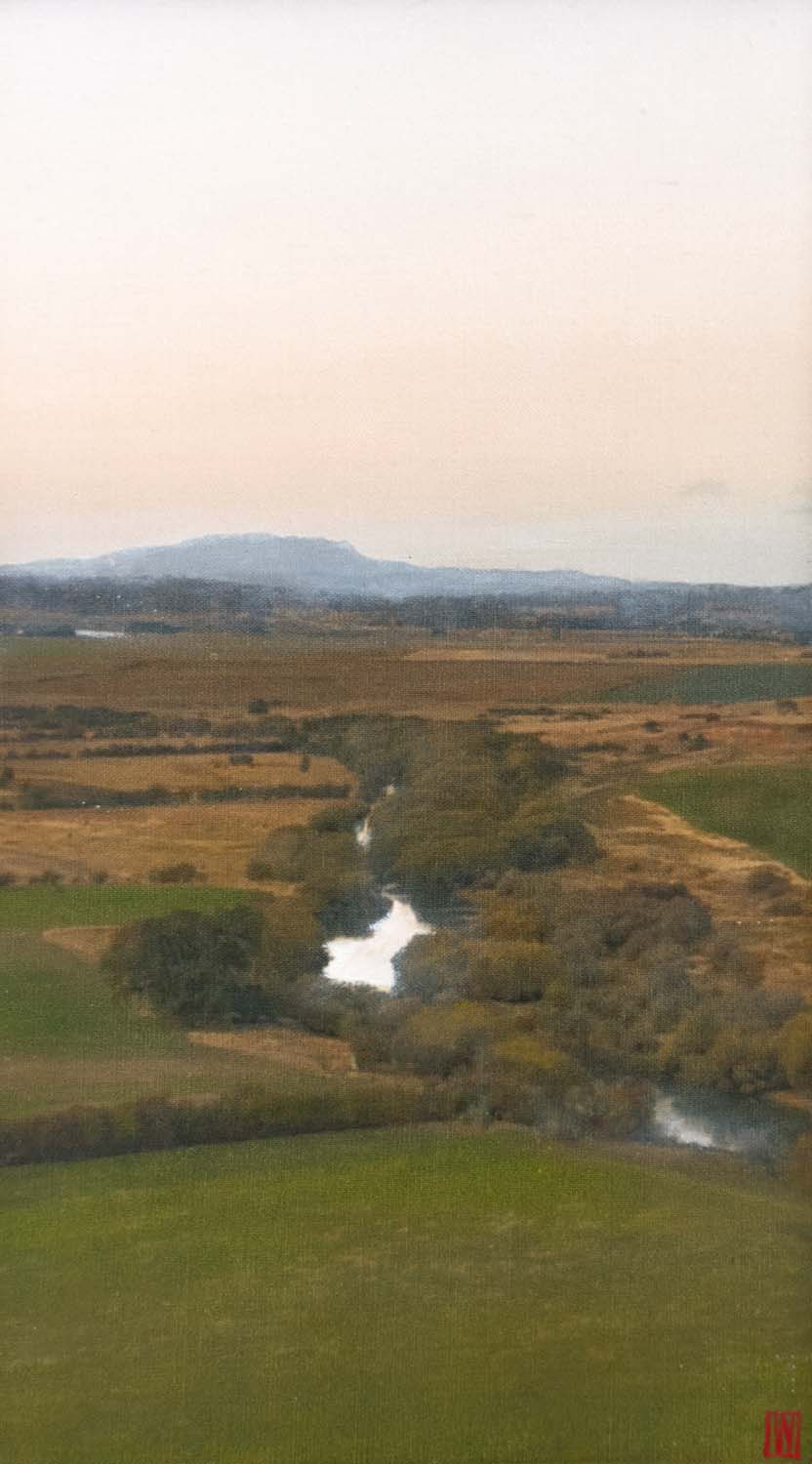 Rivers remember, we pass, forgetting, oil on linen, 76x41cm 2026