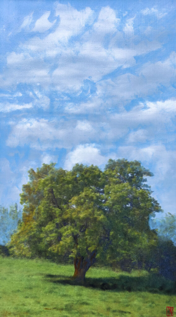 Standing In Seasons, oil on linen, 77x41cm 2026