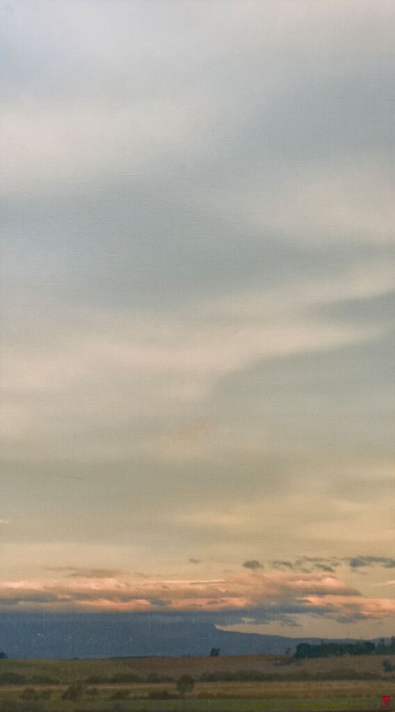 The Distant Hill Keeps Its Counsel, oil on linen, 137x77cm 2026