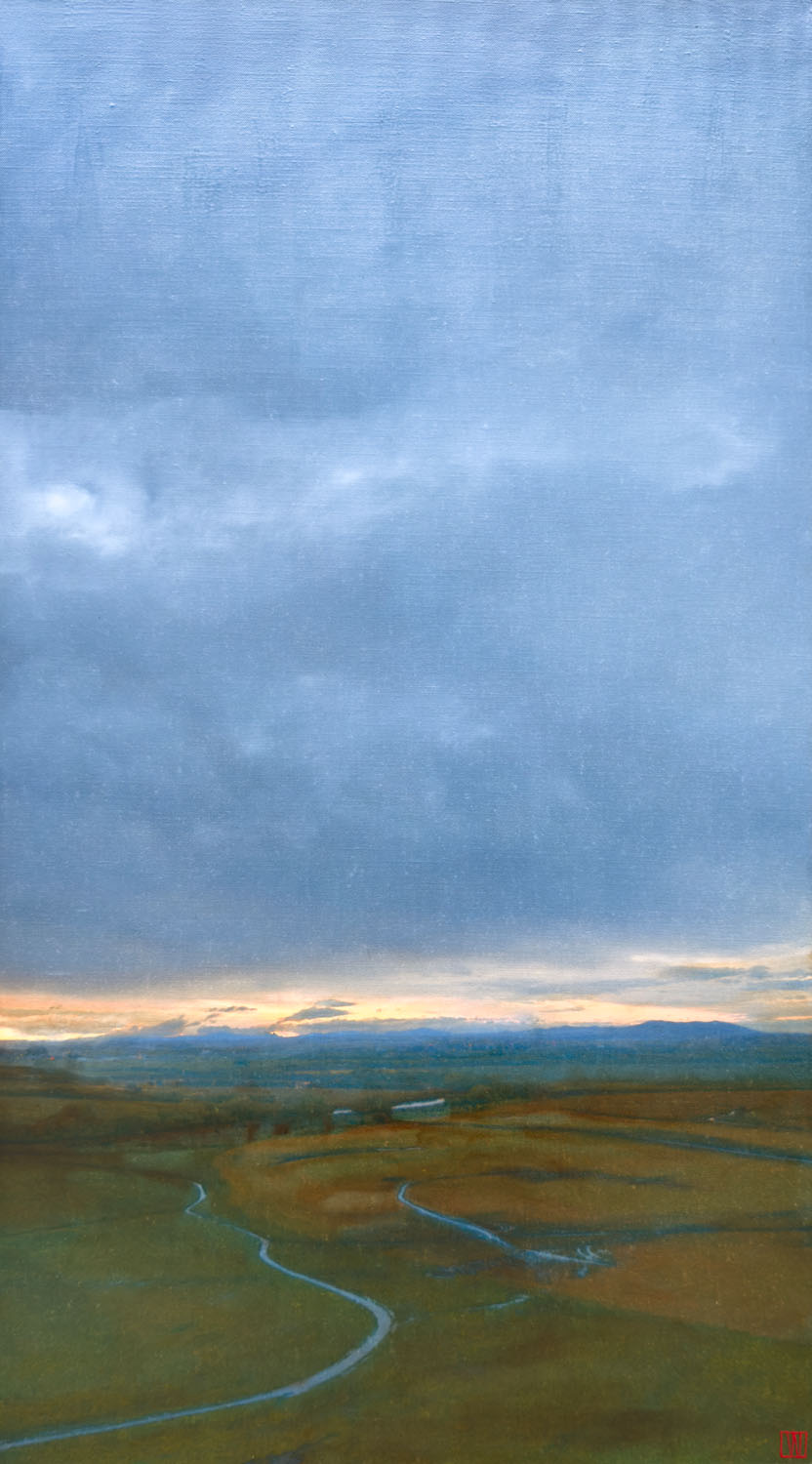 Water runs low but not out of memory, oil on linen, 137x76cm 2026
