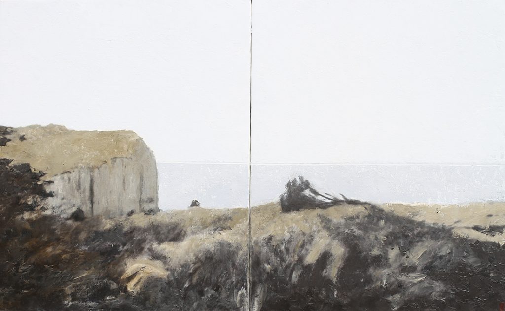 View from my window, Tasman Island, oil on linen, 77x122cm