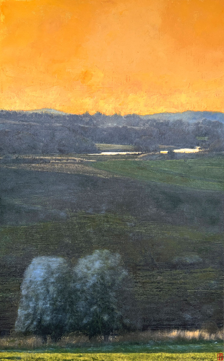 Luke Wagner, The Night Watch, Oil on linen, 122x76cm 2023