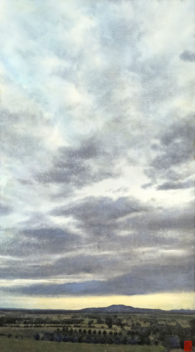 Grace alone escape, oil on linen, 76x41cm 2024