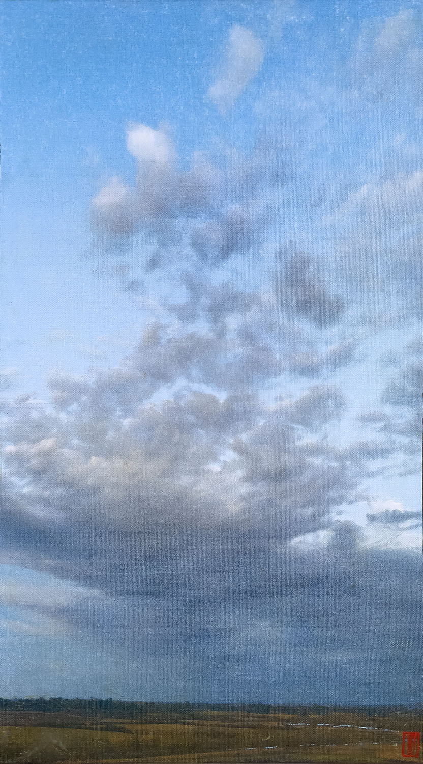 I meet you in a dream, oil on linen, 76x41cm 2024