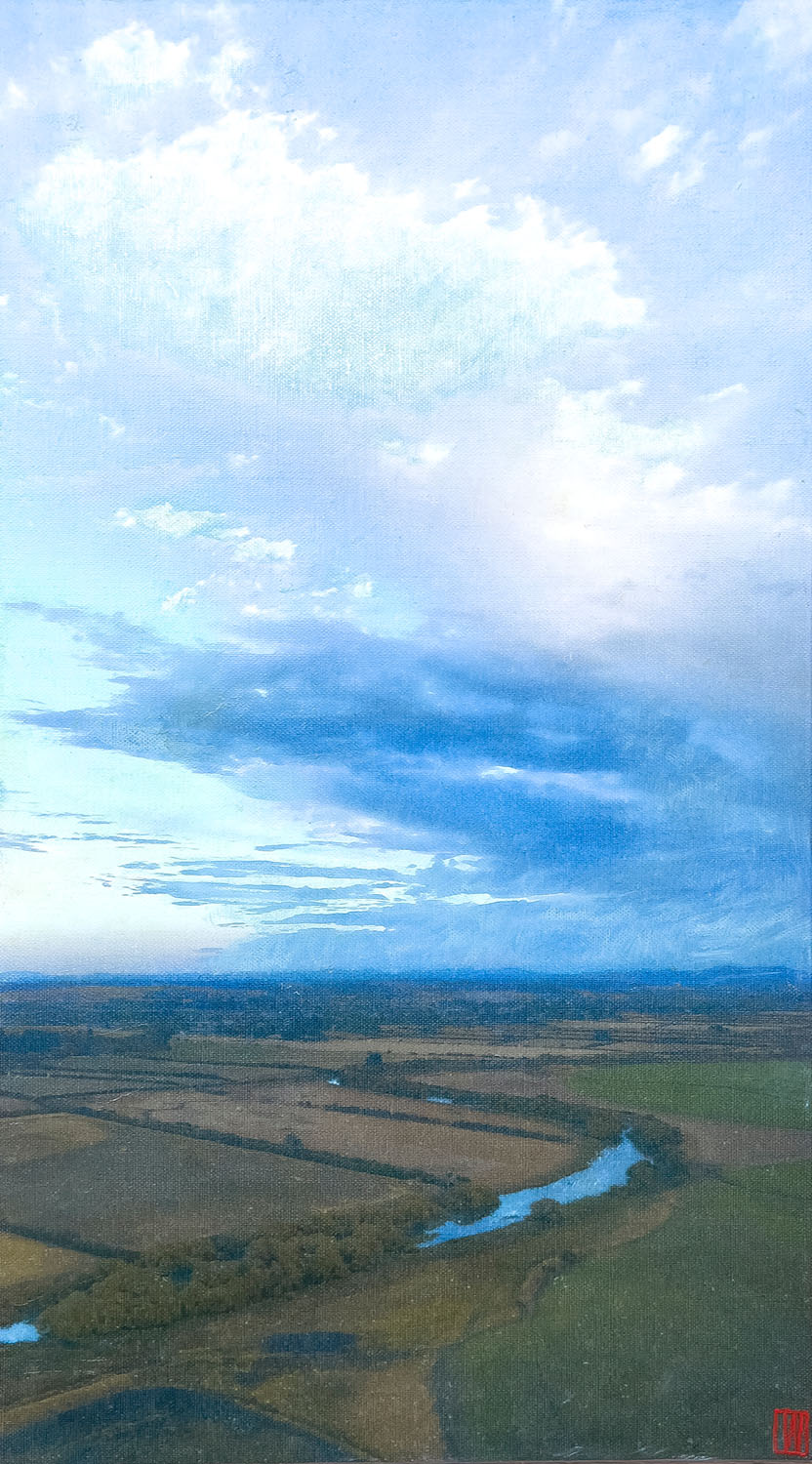 Light speaks always of now, oil on linen, 76x41cm 2024