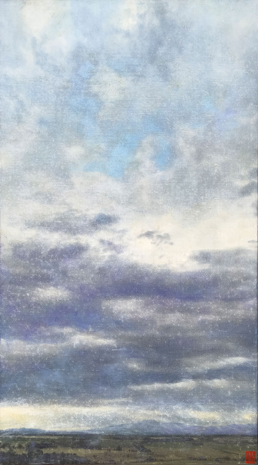 Lights sidelong shift, oil on linen, 76x41cm 2024
