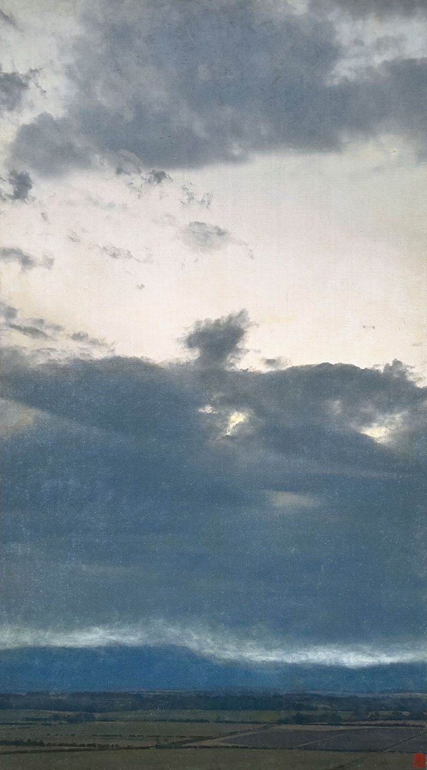 Nights gulf, oil on linen, 137x76cm 2024