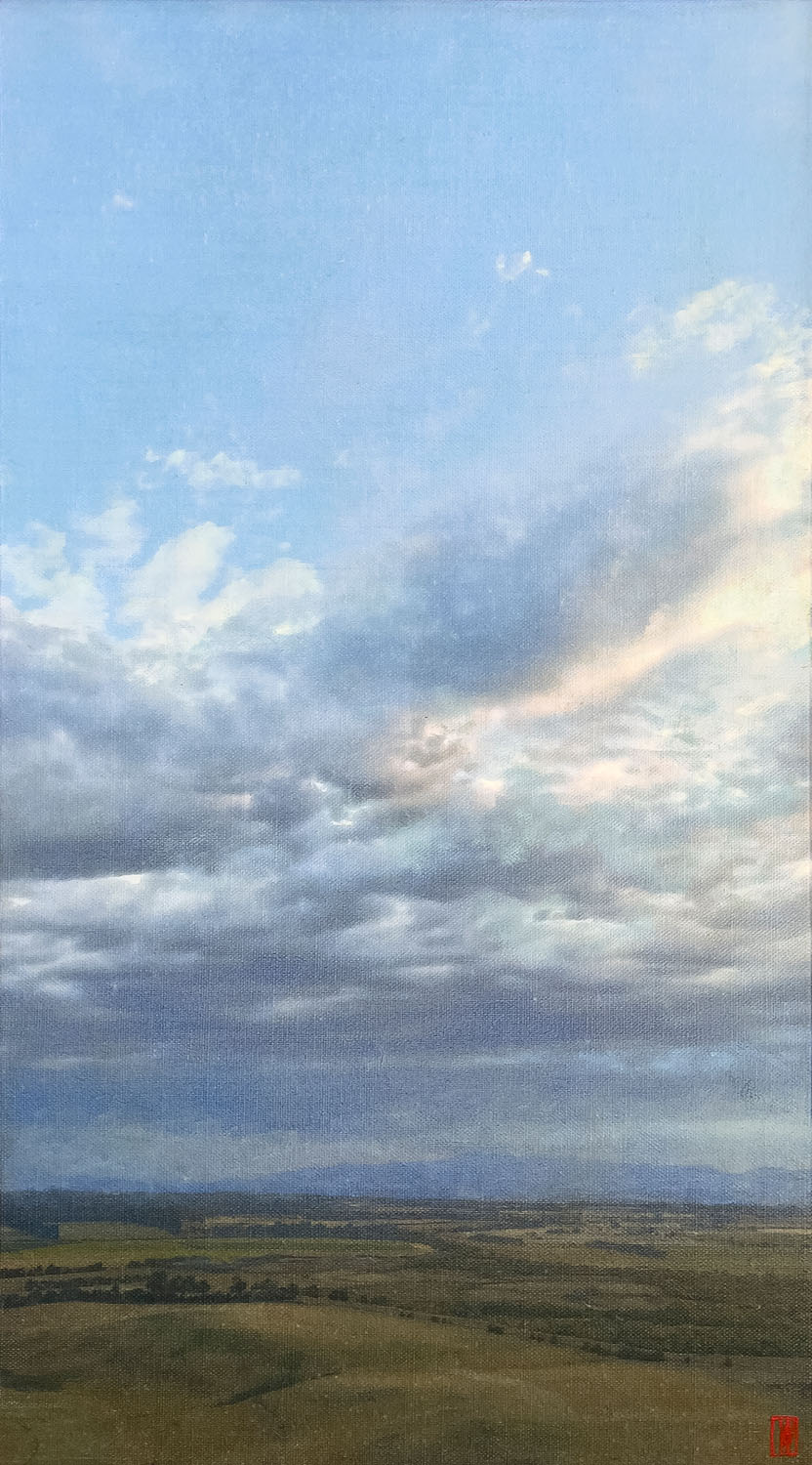 silent secure in full, oil on linen, 76x41cm 2024