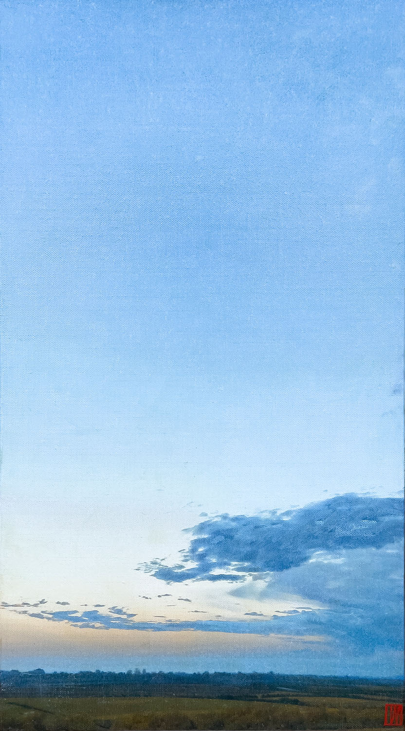 Vanished and present, oil on linen, 76x41cm 2024